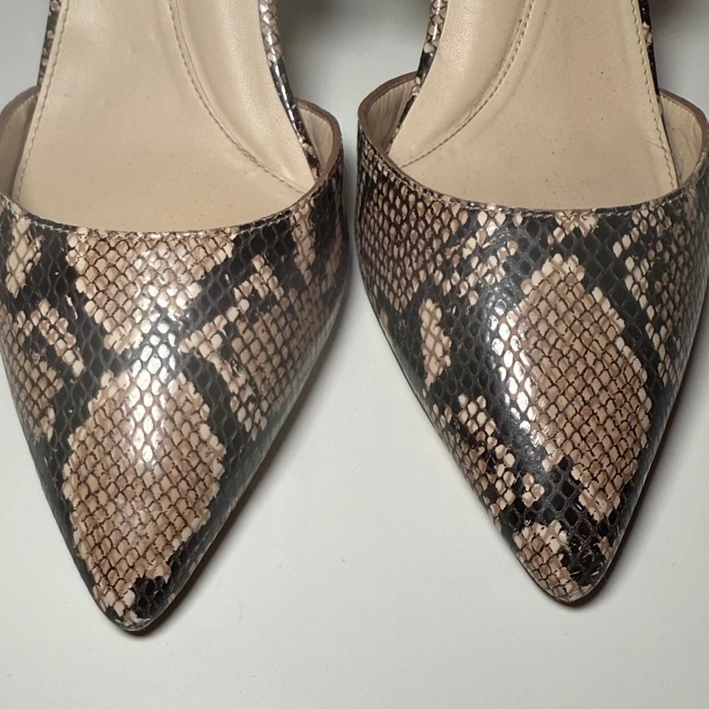Cole Haan Maikki Snakeskin Pattern Pointed Toe Pumps Women's Size 7.5